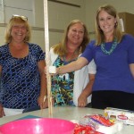 Teachers at Landstown Elementary participated in The Marshmallow Challenge to kick off a successful year of collaboration. Pictured from left to right (Ann Wallace, Amy Godfrey, and Nicole Keros) are members of the second grade team that built the tallest structure.